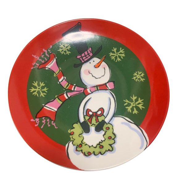 Santa’s Workbench Dessert Ceramic Plates With Case For Christmas Dining Set of 4 - Picture 8 of 9